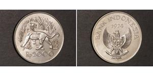2000 Rupia Indonesia Plata 