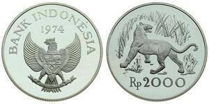 2000 Rupia indonesiana Indonesia (1945 - ) Argento 