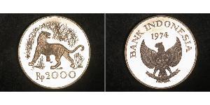 2000 Rupia indonesiana Indonesia (1945 - ) Argento 