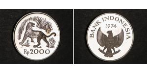 2000 Rupia indonesiana Indonesia (1945 - ) Argento 