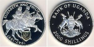 2000 Shilling Ouganda Argent 
