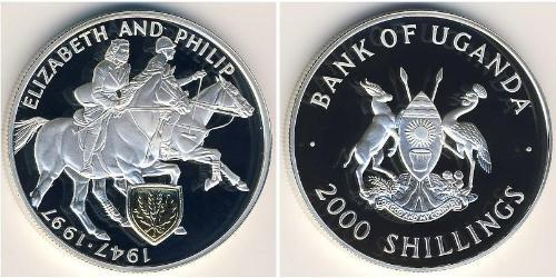 2000 Shilling Ouganda Argent 