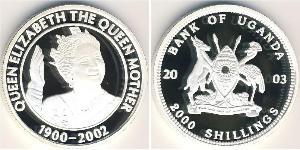 2000 Shilling Uganda Plata 