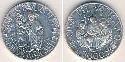 2000 Lira Vatican (1926-) Silver 