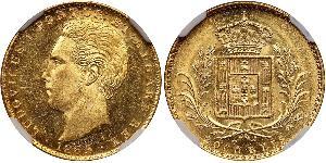2000 Рейс Королевство Португалия (1139-1910) Золото Луиш I (1838 - 1889)