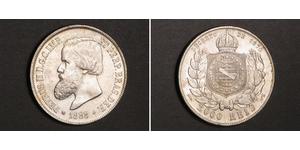 2000 Рейс Бразильська імперія (1822-1889) Срібло Педру II (імператор Бразилії) (1825 - 1891)