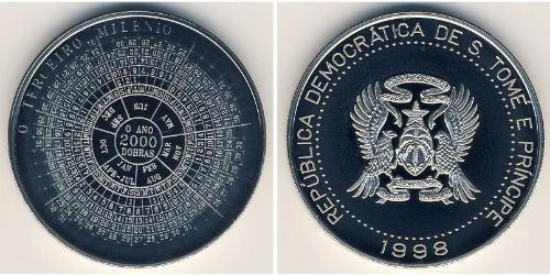 2000 добрас São Tomé und Príncipe (1975 - ) Kupfer/Nickel 