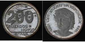 200 Cruzeiro Brasil Plata 
