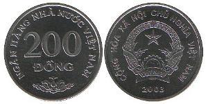 200 Dong Vietnam (1945 - ) Acier/Nickel 