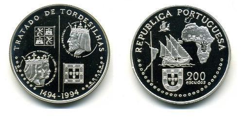 200 Escudo Portogallo (1975 - ) Argento 
