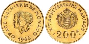 200 Franc Monaco (1297 - ) Or 