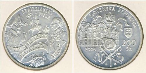 200 Krone Slovaquie Argent 