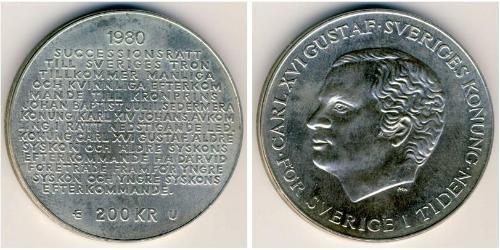 200 Krone Schweden Silber 
