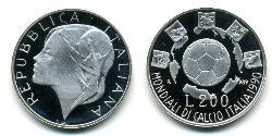 200 Lira Italia Argento 