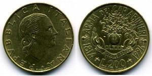 200 Lira Italien Bronze/Aluminium 