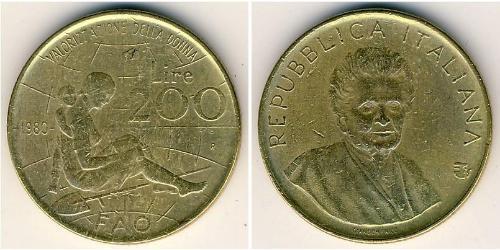 200 Lira Italien Bronze/Aluminium 