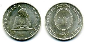 200 Lira Italien Silber 