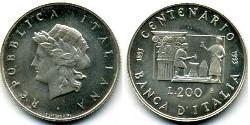 200 Lira 意大利 銀 