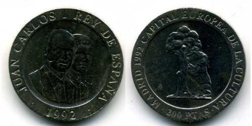 200 Peseta Reino de España (1976 - ) Níquel/Cobre 