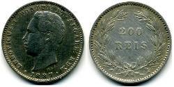 200 Reis Regno del Portogallo (1139-1910) Argento 