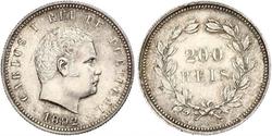 200 Reis Regno del Portogallo (1139-1910) Argento 