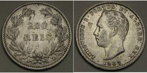 200 Reis Regno del Portogallo (1139-1910) Argento 
