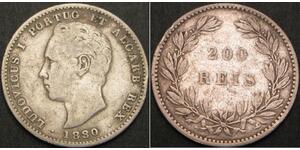 200 Reis Regno del Portogallo (1139-1910) Argento 