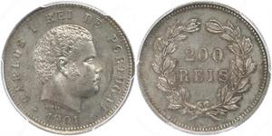 200 Reis Regno del Portogallo (1139-1910) Argento 