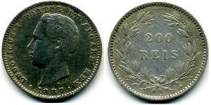 200 Reis Regno del Portogallo (1139-1910) Argento 