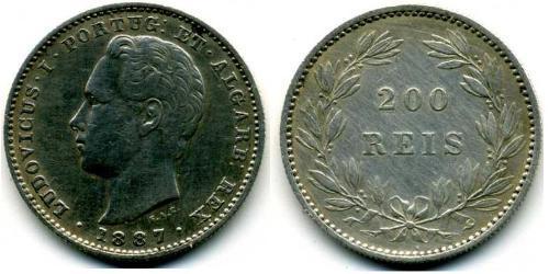 200 Reis Regno del Portogallo (1139-1910) Argento 