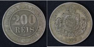 200 Reis Empire du Brésil (1822-1889) Cuivre/Nickel 