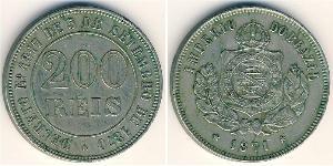 200 Reis Empire of Brazil (1822-1889) Kupfer/Nickel 