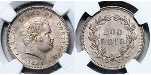200 Reis Reino de Portugal (1139-1910) Plata 