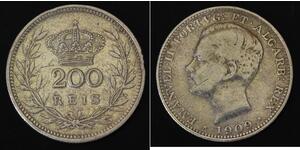 200 Reis Reino de Portugal (1139-1910) Plata Manuel II de Portugal (1889-1932)
