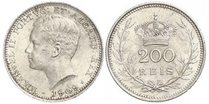 200 Reis Reino de Portugal (1139-1910) Plata Manuel II de Portugal (1889-1932)