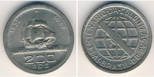 200 Reis Brasilien Silber 