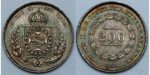 200 Reis Empire of Brazil (1822-1889) Silber 