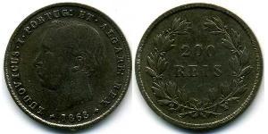 200 Reis Kingdom of Portugal (1139-1910) Silber 