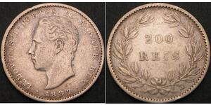 200 Reis Kingdom of Portugal (1139-1910) Silver 