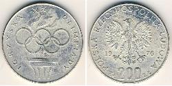 200 Zloty Repubblica Popolare di Polonia (1952-1990) Argento 