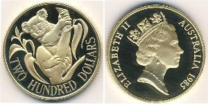 200 Доллар Австралия (1939 - ) Золото Елизавета II (1926-2022)