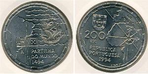 200 Ескудо Португальська Республіка (1975 - ) Срібло 