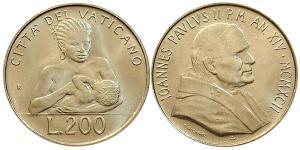 200 Лира Ватикан (1926-)  Иоанн Павел II (1920 - 2005)