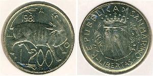 200 Лира Сан-Марино (301 - ) Никель/Медь 