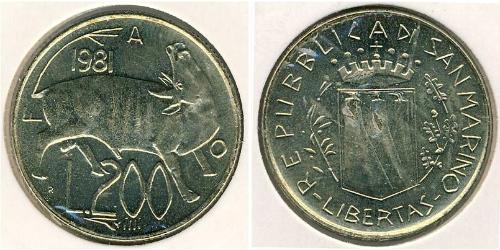 200 Лира Сан-Марино (301 - ) Никель/Медь 