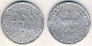 200 Марка Веймарская республика (1918-1933) Алюминий 