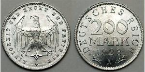 200 Марка Веймарская республика (1918-1933) Алюминий 