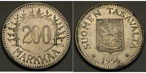 200 Марка Финляндия (1917 - ) Серебро 
