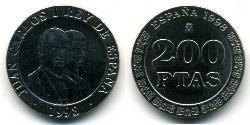 200 Песета Королевство Испания (1976 - ) Никель/Медь 