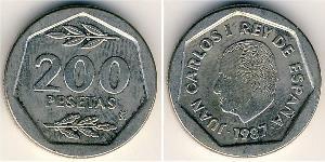200 Песета Королівство Іспанія (1976 - ) Нікель/Мідь 